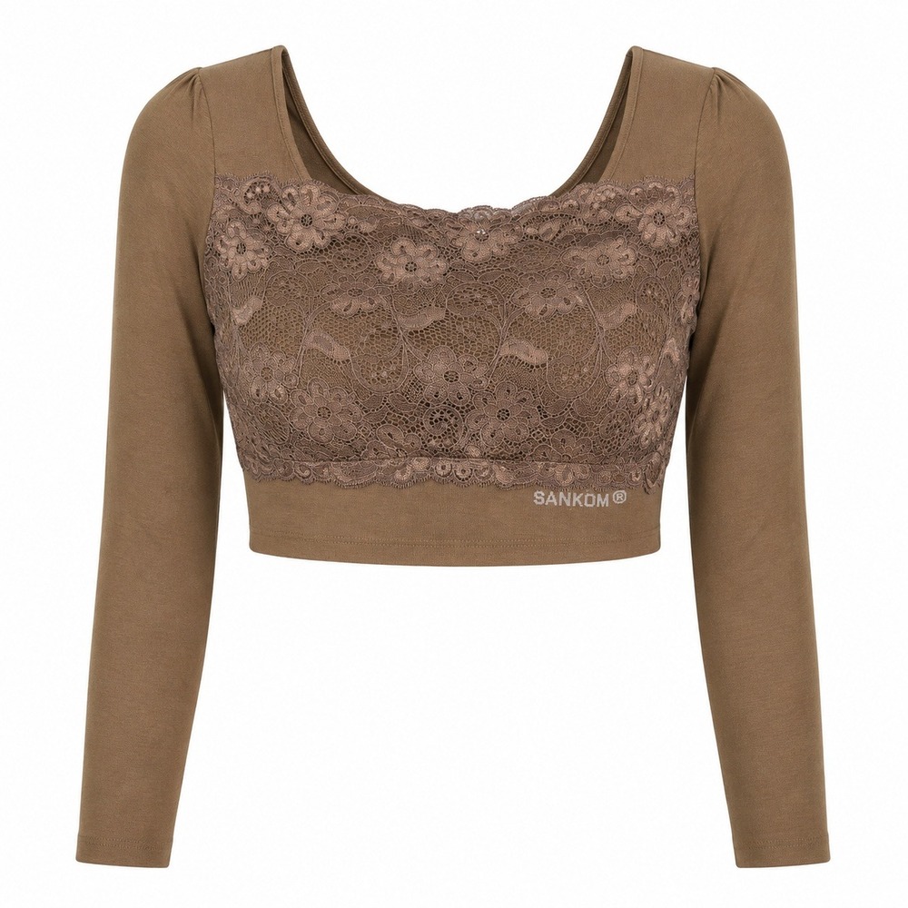 Sankom Shapewear Bra Lace Crop Top Women Size Large Posture Correcting Layering